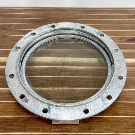 Authentic Ship's Two Dog Aluminum Porthole - 19.5 - 3-24 (8) backside