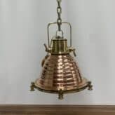 Chain Pendant Light, WISKA Copper and Brass Nautical Pendant Light-hanging