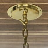 Chain Pendant Light, WISKA Copper and Brass Nautical Pendant Light-brass plate and hook