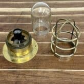 Nautical Ceiling Lights With Clear Globes, Smooth Base - Set Of Two (6)