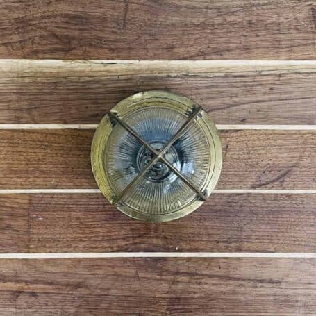 Nautical Two Tone Ribbed Ceiling Light, Aluminum and Brass (4) top: Nautical Two Tone Ribbed Ceiling Light, Aluminum and Brass