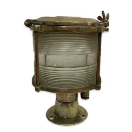Salvaged Brass Post Mounted Navigation Light