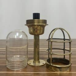 Polished Brass Reclaimed Ceiling Light - Clear Globe-all three pieces