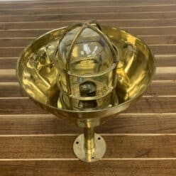 Reclaimed Polished Brass Ceiling Light With Shade-light with shade