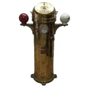 Salvaged Brass Binnacle, 1964 Osaka Works - White