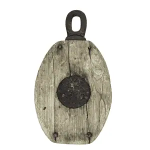 Salvaged Wooden Pulley with Eye 00
