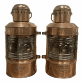 Vintage AHELMANN & Schlatter Copper Oil Lanterns-Set-front