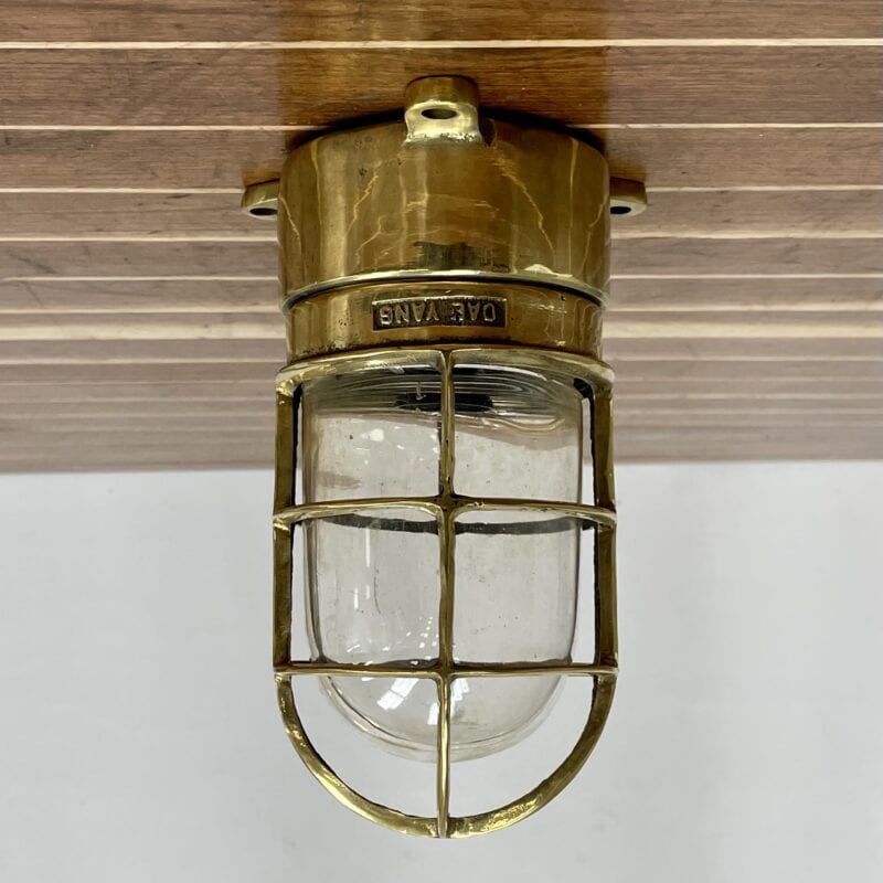 Vintage Brass Ceiling Light, DAE YANG Cage