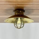 Vintage Brass WISKA Ceiling Light With 14 Rain cap