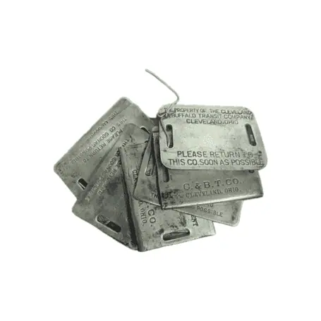 Vintage Cleveland - Buffalo Steamship Brass Luggage Tags