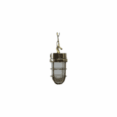 Vintage Foggy Globe White background - Chain Hung Brass Pendant Light (Only One)