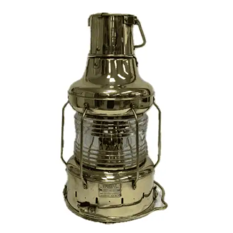 Vintage Koito Solid Brass Oil Lantern-white background
