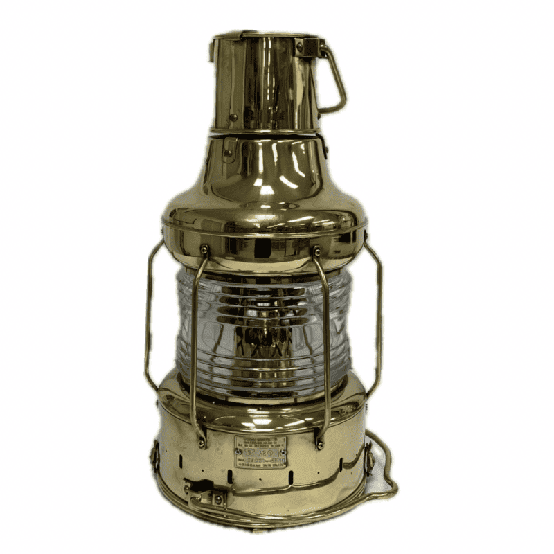 Vintage Koito Solid Brass Oil Lantern-white background