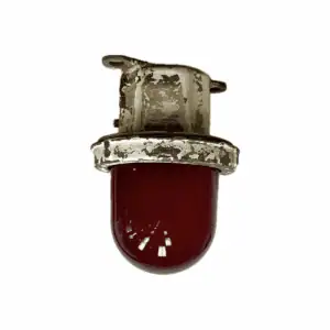 Vintage Red Globe Unpolished Ceiling Light