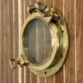 Vintage Red and Yellow Brass Porthole - Salvaged - 15.25 RB (5)