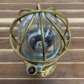 Vintage Small Brass/Red Brass Post Light-looking into light