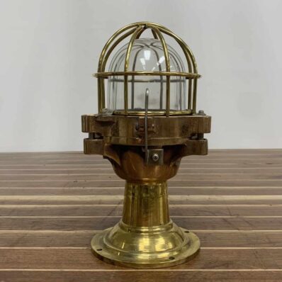 Vintage Small Brass/Red Brass Post Light-side view