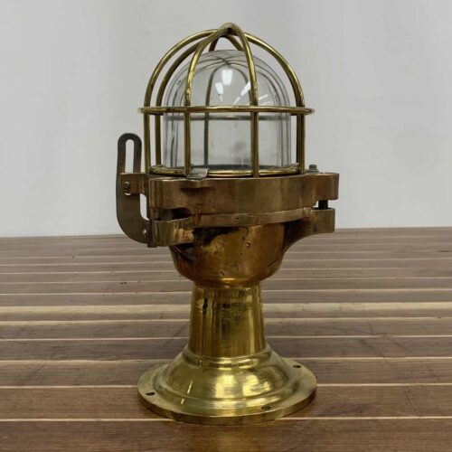Vintage Small Brass/Red Brass Post Light-front view
