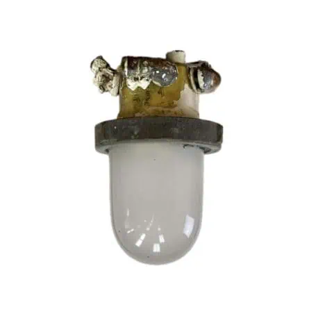 Vintage Unpolished Brass Ceiling Light
