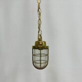 Chain Hung Vintage Brass Ceiling Light