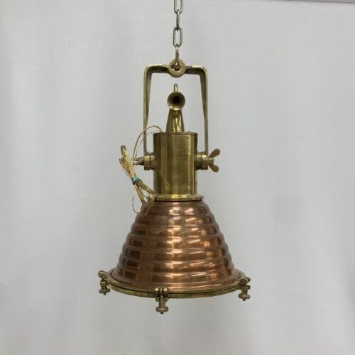 Copper and Brass Nautical Pendant Light-hanging