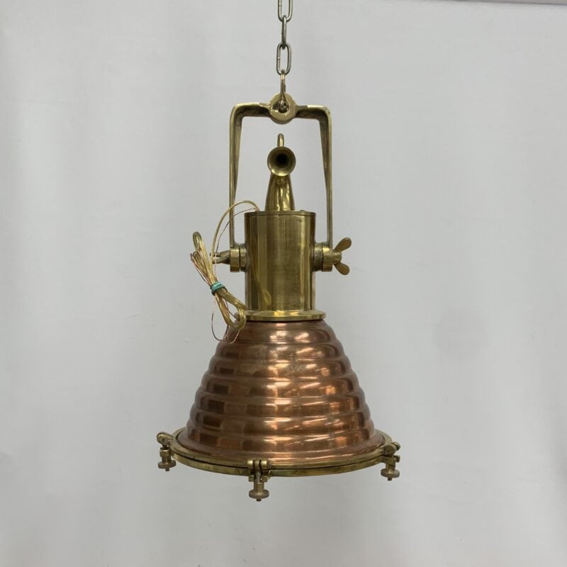 Copper and Brass Nautical Pendant Light-hanging