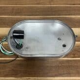 Large Oblong Aluminum Deco Ship Light-inside with wiring