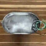 Large Oblong Aluminum Deco Ship Light-underneath