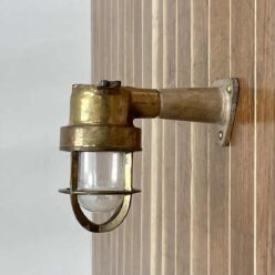 Miniature Cast Brass Wall Light with Arm