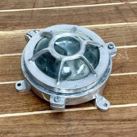 Miniature Vintage Round Aluminum Ceiling Light (2) Miniature Vintage Round Aluminum Ceiling Light