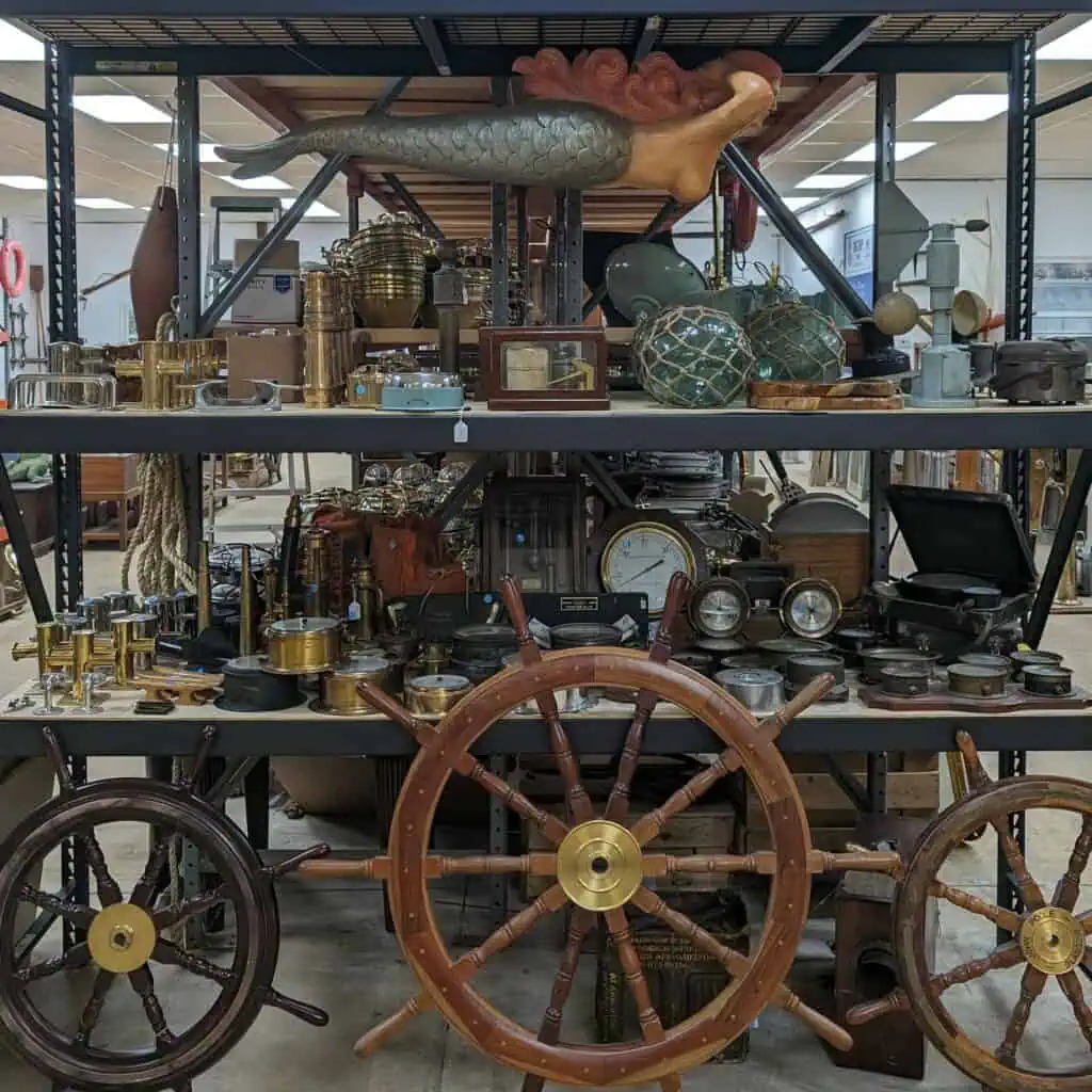 Nautical Antiques Warehouse at Big Ship Salvage