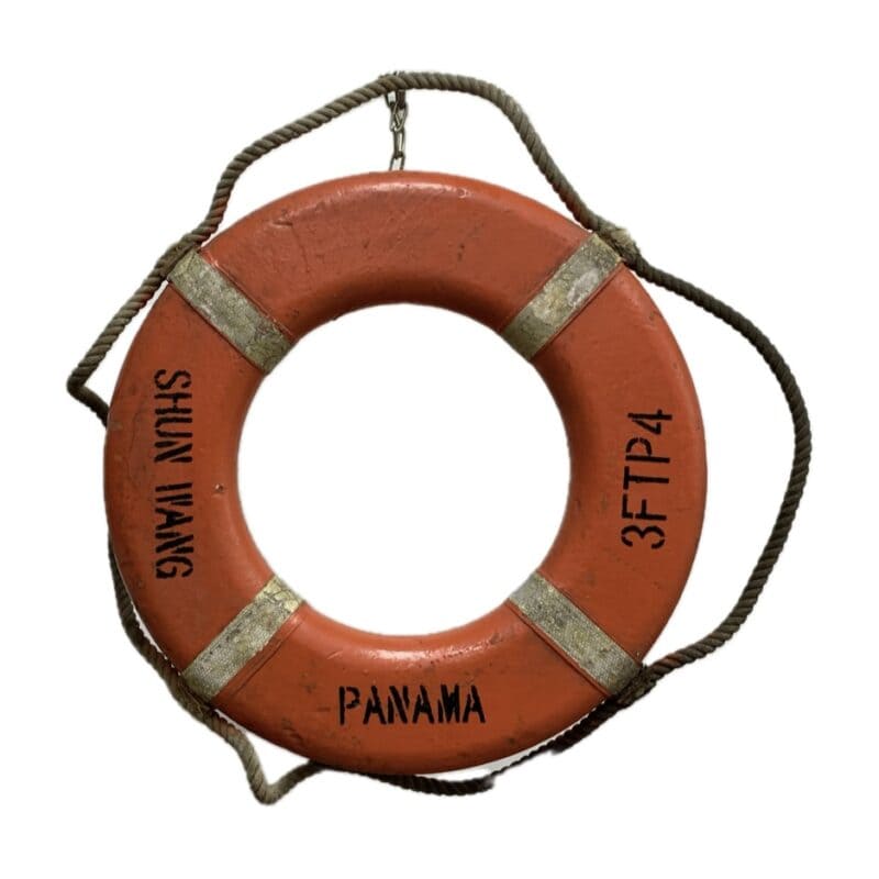 Nautical SHUN WANG Panama Life Ring-white background