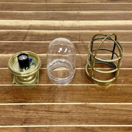 Nautical Semi-Flush Mount Ceiling Light (4) Disassembled