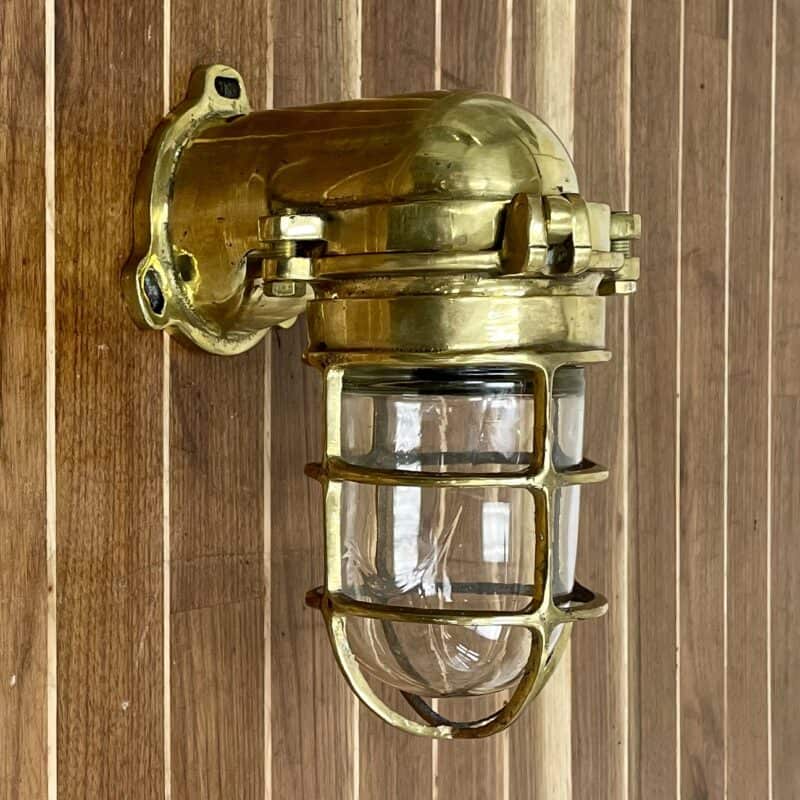 Salvaged Hinged Brass Wall Sconce