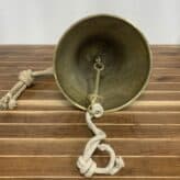 Salvaged Solid Brass Bell With Thick Roping-clapper view