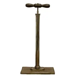 Vintage Brass Air Pump Main White