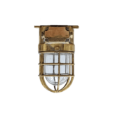 Vintage Brass Bulkhead Ceiling Light