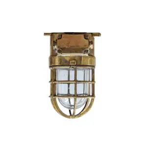 Vintage Brass Bulkhead Ceiling Light