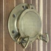 Vintage Brass Two-Dog Ships Porthole With Cover-10.34 Inch-looking opposite way on wall