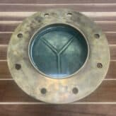 Vintage Brass Two-Dog Ships Porthole With Cover-10.34 Inch-back side