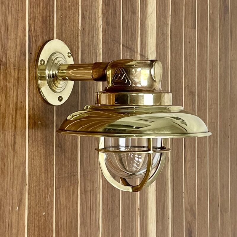 Vintage Brass Wall Sconce With Arm