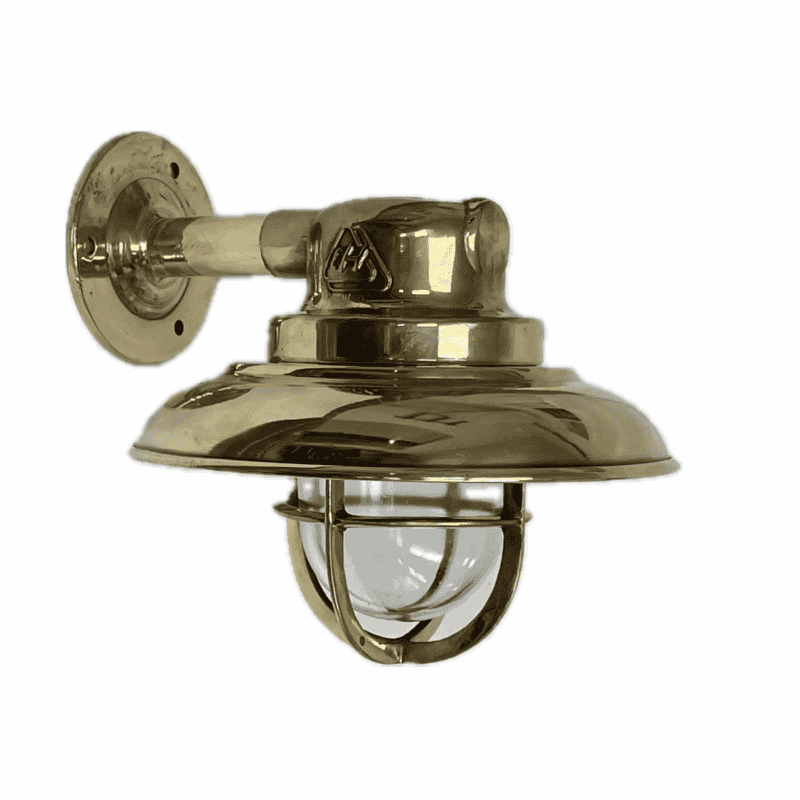 Vintage Brass Wall Sconce With Arm