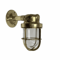 White background Vintage Brass Wall Sconce With Arm NC