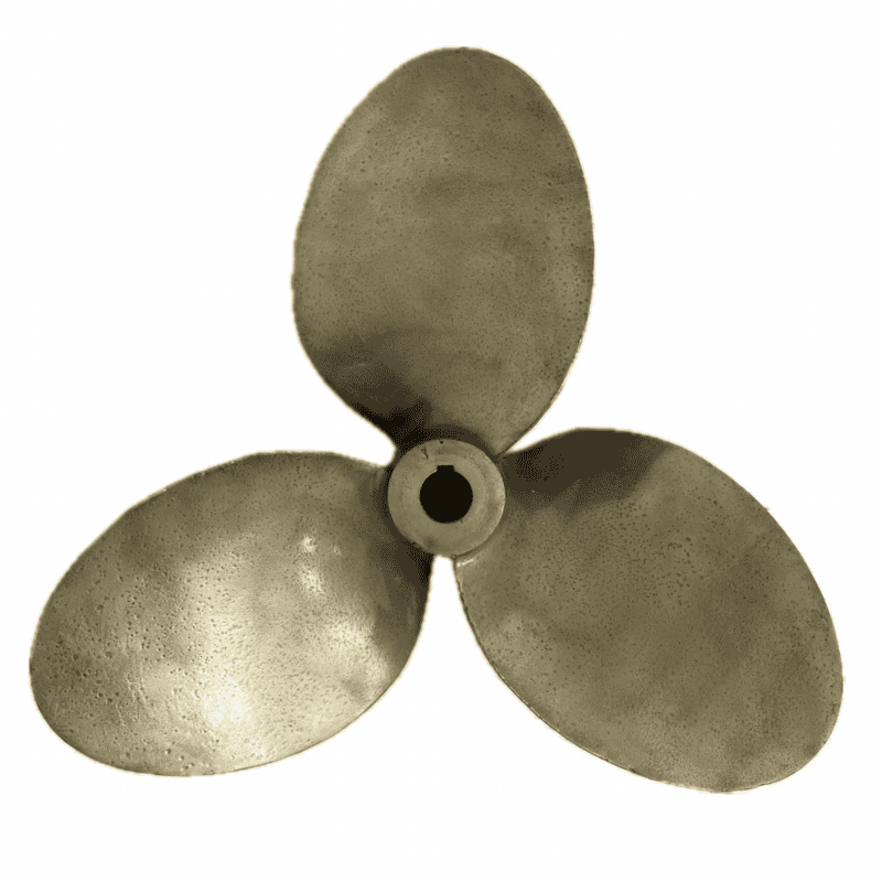 White background: Vintage Bronze 19 Inch Boat Propeller