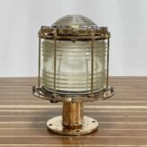 Vintage Concentric Circle Brass and Aluminum Masthead Piling Light
