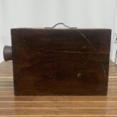 Vintage Hand Cranked Fog Horn In Wooden Box-side
