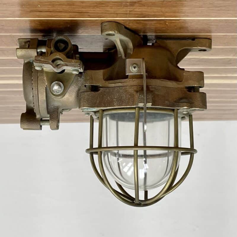 Vintage Kokosha Brass Flameproof Ceiling Light
