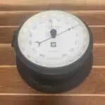 Vintage Lilley & Gillie Black Aneroid Barometer-side front