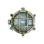 Vintage Round Mini Cross Bar Brass Ceiling Light