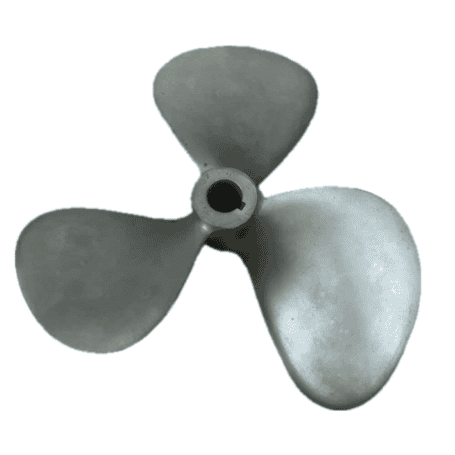 Vintage Solid Brass 13 Inch Boat Propeller - White Vintage Solid Brass 13 Inch Boat Propeller